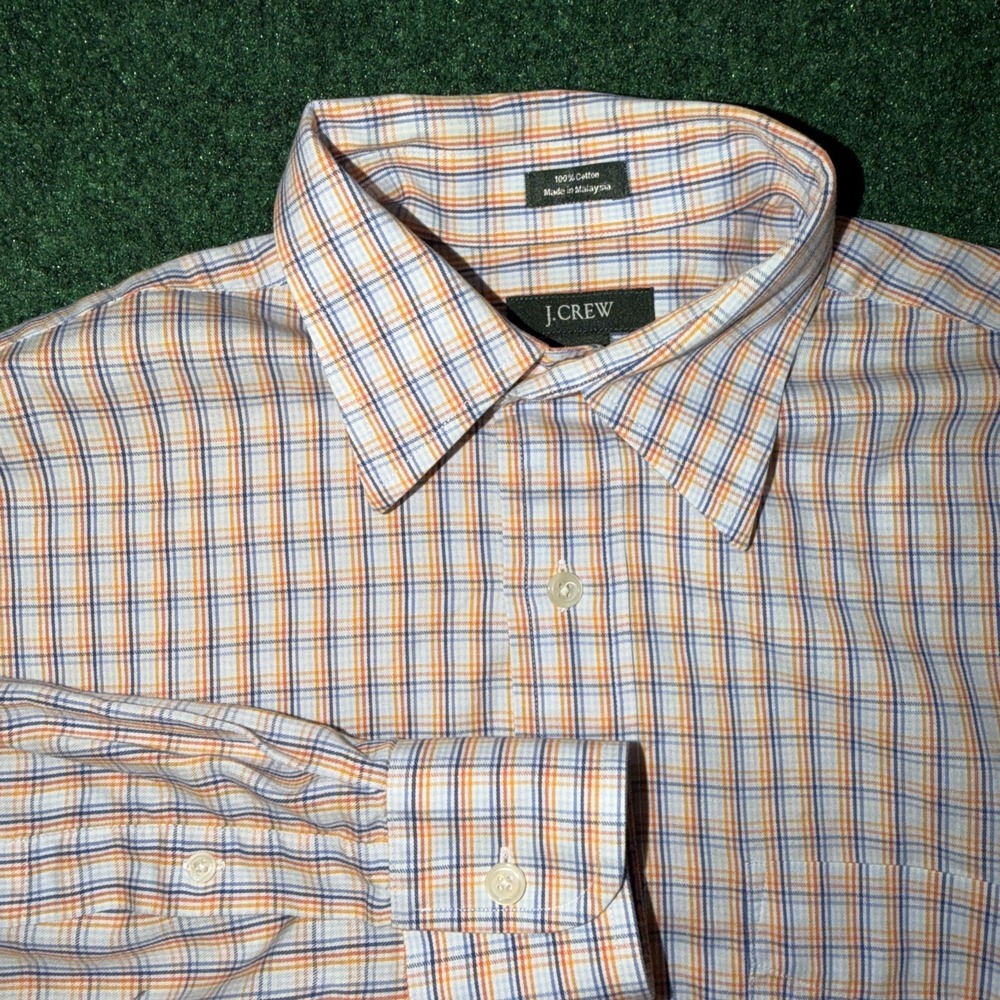J Crew Plaid Button Down Shirt Men's Small 100% Cotton